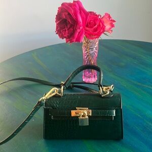 Green Alligator Mini Bag